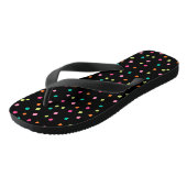 Kleurrijke confetti sproinkles polka stipregenboog teenslippers (Schuin)