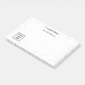 Kleurrijke Confetti Stars en Chocolate Rain Teache Post-it® Notes (Schuin)