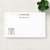 Kleurrijke Confetti Stars en Chocolate Rain Teache Post-it® Notes (Kantoor)