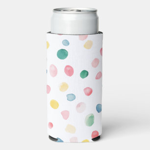 Kleurrijke Confetti Stippen Blauw Rood Geel Groen Seltzer Blikjeskoeler