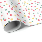 Kleurrijke Confetti Stippen Cadeaupapier (Rol Hoek)