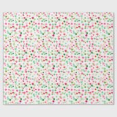 Kleurrijke Confetti Stippen kerstregenboog Cadeaupapier (Vlak)