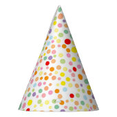 Kleurrijke Confetti Stippen Party Pet Feesthoedjes (Links)