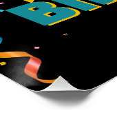 Kleurrijke Confetti Streamers 30ste verjaardagsfee Perfect Poster (Hoek)