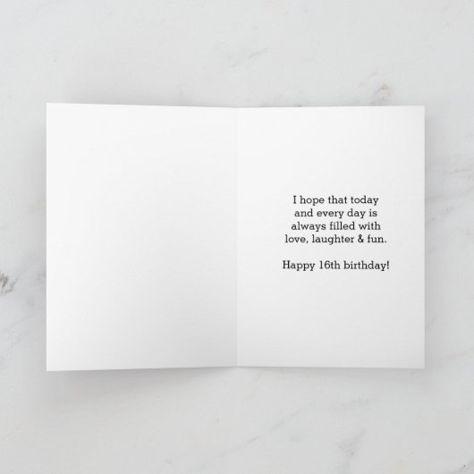 Kleurrijke Confetti Sweet 16 Kaart (Binnen)