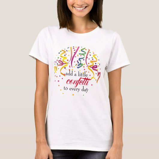 Kleurrijke Confetti T-Shirt (Voorkant)