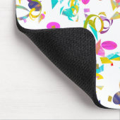 Kleurrijke Confetti Toss over een witte achtergron Muismat (Hoek)