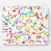 Kleurrijke Confetti Toss over een witte achtergron Muismat (Voorkant)