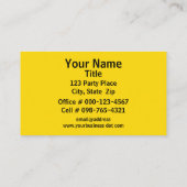 Kleurrijke Confetti toss over Oranje gebeurtenispl Visitekaartje (Achterkant)