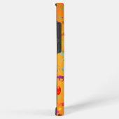 Kleurrijke Confetti toss over Oranje persoonlijk Samsung Galaxy Hoesje (Rechterkant)