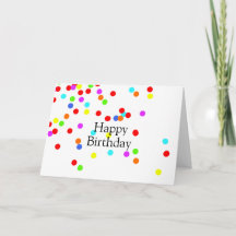 Kleurrijke Confetti Verjaardag Kaart