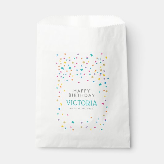 Kleurrijke Confetti Verjaardagsfeestgunsten Bedankzakje (Voorkant)