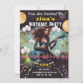 Kleurrijke Confetti verjaardagsuitnodiging Kaart (Voorkant)