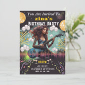 Kleurrijke Confetti verjaardagsuitnodiging Kaart (Staand voorkant)