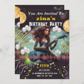 Kleurrijke Confetti verjaardagsuitnodiging Kaart (Voorkant / Achterkant)