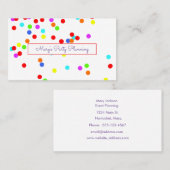 Kleurrijke Confetti Visitekaartje (Voorkant / Achterkant)