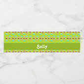 Kleurrijke consumptie-ijs op groen waterfles etiket (Enkel label)