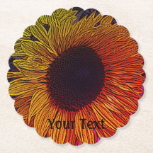 kleurrijke contemporeuze grote gele zonnebloem