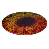 kleurrijke contemporeuze grote gele zonnebloem snijplank (Hoek)