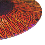 kleurrijke contemporeuze grote gele zonnebloem snijplank (Hoek)