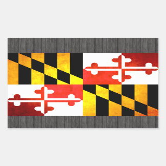 Kleurrijke contrast Marylander vlag Rechthoekige Sticker