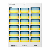 Kleurrijke contrast Oekraïense vlag Etiket (Full Sheet)