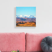 Kleurrijke contrasten: woestijn en sneeuw canvas afdruk (Insitu (Woonkamer))