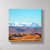 Kleurrijke contrasten: woestijn en sneeuw canvas afdruk (Voorkant)