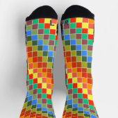 Kleurrijke controles Sinaasappel rood gevlekte New Sokken (Top)