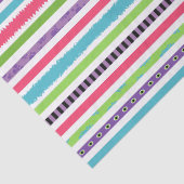 Kleurrijke & Cool Monster Stripes Tissuepapier (Detail)
