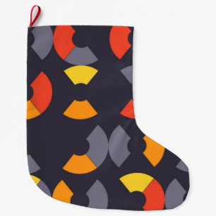 Kleurrijke, coole, trendmatige, moderne, cirkelvor grote kerstsok