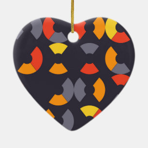 Kleurrijke, coole, trendmatige, moderne, cirkelvor keramisch ornament
