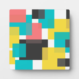 Kleurrijke, coole, trendy, geometrische vormkunst fotoplaat