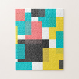 Kleurrijke, coole, trendy, geometrische vormkunst  legpuzzel