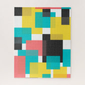Kleurrijke, coole, trendy, geometrische vormkunst legpuzzel (Verticaal)
