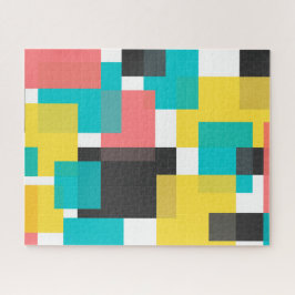 Kleurrijke, coole, trendy, geometrische vormkunst  legpuzzel