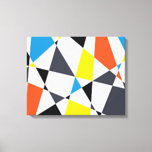 Kleurrijke, coole, trendy, moderne geometrische vo canvas afdruk