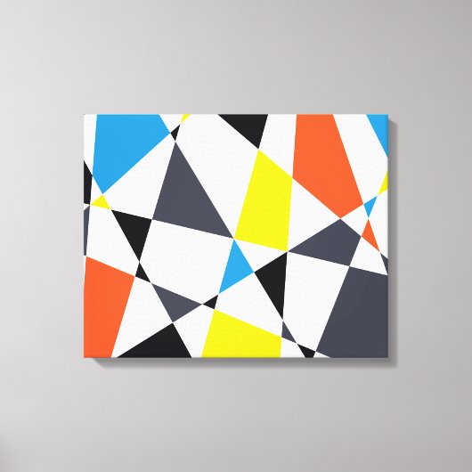 Kleurrijke, coole, trendy, moderne geometrische vo canvas afdruk (Voorkant)
