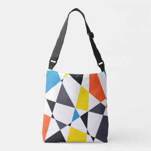 Kleurrijke, coole, trendy, moderne geometrische vo crossbody tas