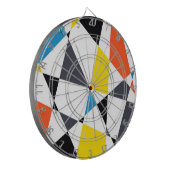 Kleurrijke, coole, trendy, moderne geometrische vo dartbord (Voorkant Links)