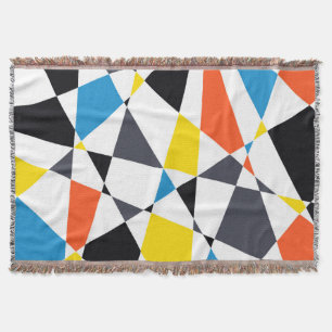 Kleurrijke, coole, trendy, moderne geometrische vo deken
