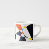 Kleurrijke, coole, trendy, moderne geometrische vo espresso kop (Rechts)
