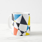 Kleurrijke, coole, trendy, moderne geometrische vo koffiemok (Voorkant links)