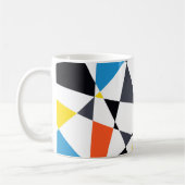 Kleurrijke, coole, trendy, moderne geometrische vo koffiemok (Links)
