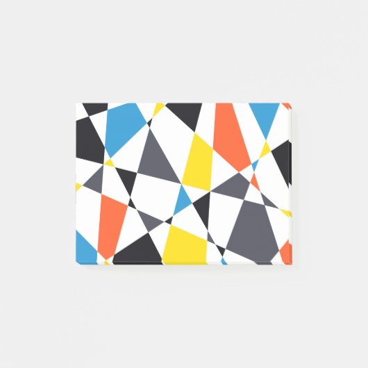 Kleurrijke, coole, trendy, moderne geometrische vo post-it® notes (Voorkant)