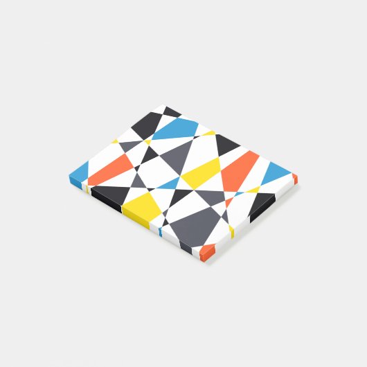 Kleurrijke, coole, trendy, moderne geometrische vo post-it® notes (Schuin)