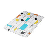 Kleurrijke, coole, trendy, moderne illustratiekuns badmat (Gekanteld)