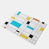 Kleurrijke, coole, trendy, moderne illustratiekuns deurmat (Schuin)