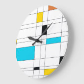 Kleurrijke, coole, trendy, moderne illustratiekuns grote klok (Hoek)