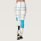Kleurrijke, coole, trendy, moderne illustratiekuns leggings (Achterkant)